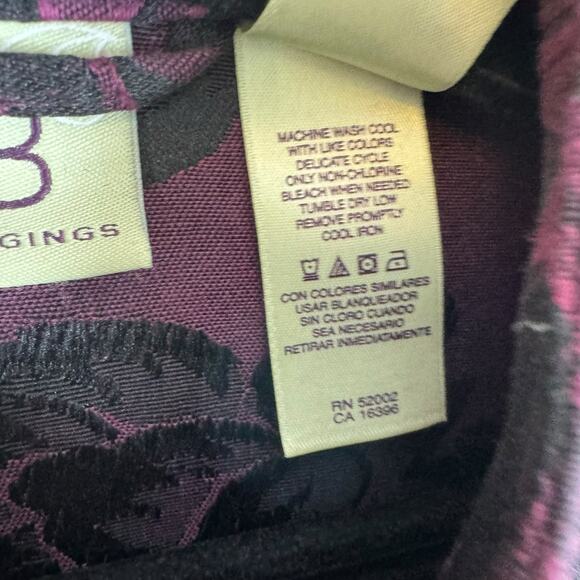 Belongings Purple Black Floral Mock Neck Lightweight Button Up Jacket Size S - Picture 6 of 6